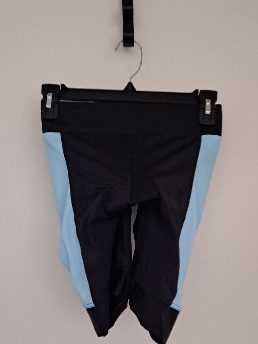 Pearl Izumi Black and Light Blue Athletic Padded Bike Shorts